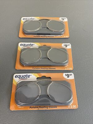#ad Equate Portable Reading Glasses 2.00 New Bundle Of 3