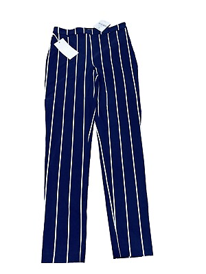#ad Forever 21 The Harper Womens Blue White Casual Ankle Pants Size Small