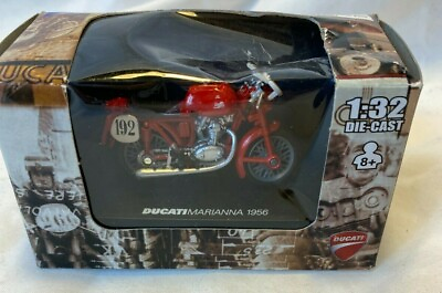 #ad New Ray Ducati Marianna 1956 Red 1:32 Motorcycle Silver Red Brand 06037 New Box
