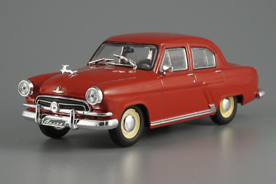#ad GAZ 21 Volga M21 Red Soviet Sedan 1957 Year 1 43 Scale Collectible Model Car