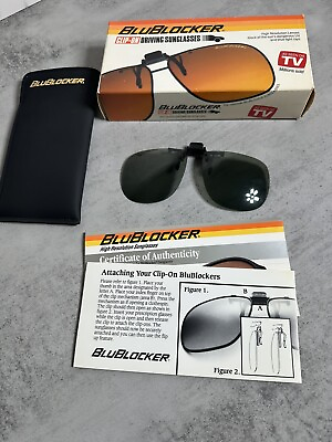 #ad BluBlocker Sunglasses Aviator Lenses Blue Blocker Clip On Vintage 90’s Dr Geek