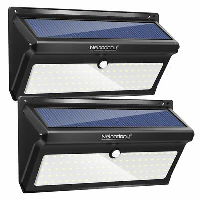 #ad 2 Pack Solar 100 LED Wireless Wall Lights Security Light Front Door Porch Shed
