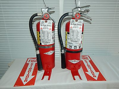 #ad Fire Extinguisher 5Lb ABC Dry Chemical Lot of 2 SCRATCHamp;DENT