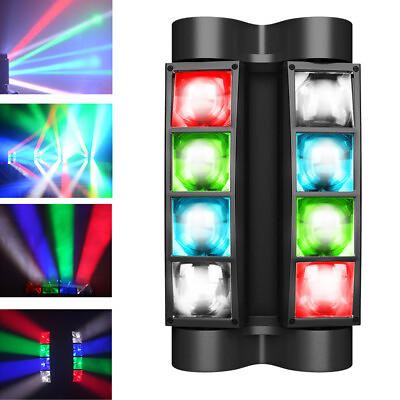 #ad 8 LED 4 IN 1 Spider Beam RGBW Moving Head Stage Light DMX Disco Party DJ Light
