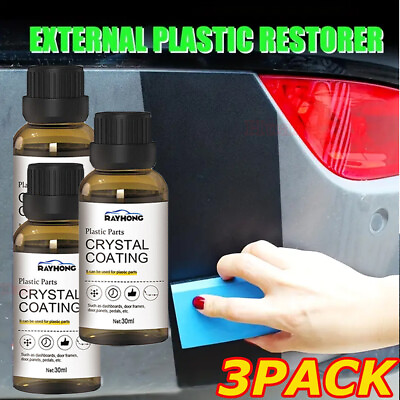 #ad 3x Plastic Parts Crystal Coating Easy to Use Car Refresher Great Gloss Protect