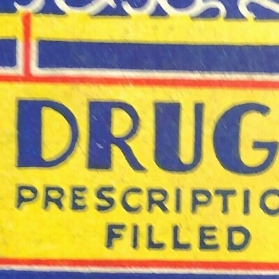 #ad Scarce 1940#x27;s 50#x27;s Full Matchbook quot;Williamsburg Drugquot; Prescriptions Filled VA
