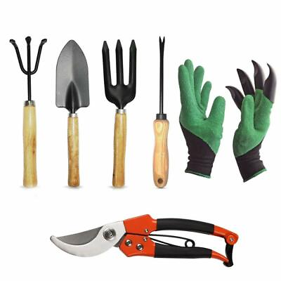 #ad Qilian 6 Pieces Home Garden Tool Kit Seed Handheld Shovel Rake for Agriculture