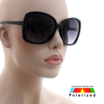 #ad NWT Women Oversized Sunglasses Polarized Retro Square Fashion Large Frame POL110 $11.25