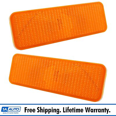#ad Front Parking Turn Signal Light Lens LH RH Pair for Bronco F100 F150 F250 F350