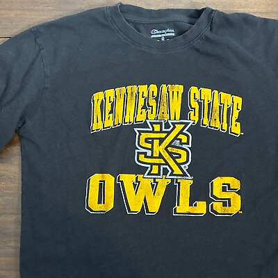 #ad Kennesaw State Owls Shirt Mens Medium College Football Champion Tee Short Sleeve