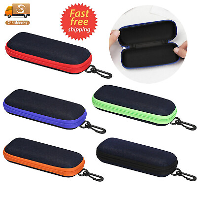 #ad Portable Sunglasses Box Hard Protector Eye Glasses Case With Lanyard Large Hold