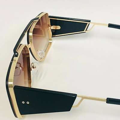 #ad Fashion Men Women Sunglasses Retro Classy Sophisticated Style Thick Gold Frame