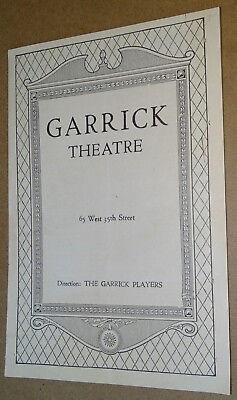 #ad Program of #x27;Twelve Thousand#x27; March 26 1928 at the Garrick Theatre Broadway NYC