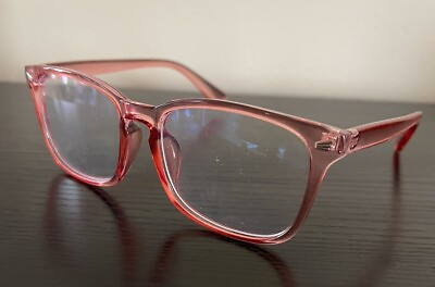 #ad Pink Eyeglass Frames Square Full Rim 8082 FRAMES ONLY 53 15 140