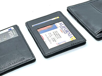 #ad Genuine Leather Magic Wallet Slim Card Holder