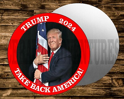#ad Round Metal Sign TRUMP 2024 Wreaths Crafts amp; miniatures Projects
