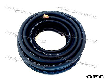 #ad 4 Gauge AWG OFC BLACK Power Ground Wire Sky High Car Audio Sold By The Foot ft