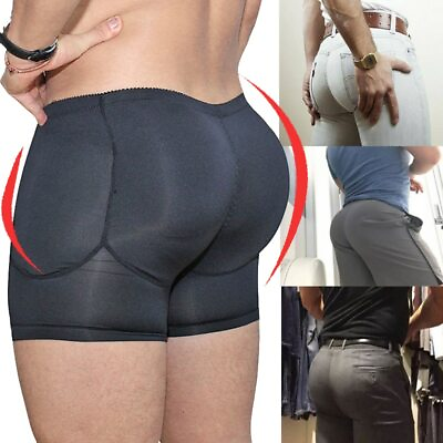 #ad Men Hip Enhancer Padded Boxer Briefs Underwear Panties Shaper Butt Lifter Pants