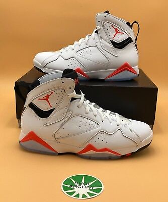 #ad NEW Men#x27;s Sizes 10 14 Nike Air Jordan 7 Retro White Infrared CU9307 160