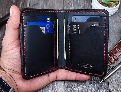 #ad Vertical Bifold Wallet Full Grain Leather Wallet Handmade Leather Gift Wallets