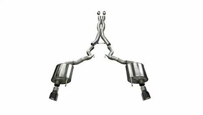 #ad CORSA 14341BLK Sport C B Exhaust Dual Rear Exit Black for 15 17 Mustang GT $2304.99