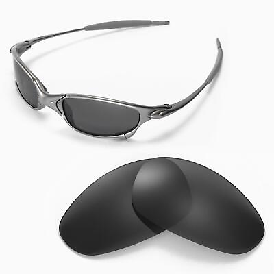#ad Walleva Polarized Process Black Replacemet Lenses For Oakley Juliet Sunglasses