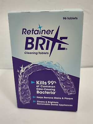#ad Retainer Brite Cleaning Tablets 96 Tablets 3 Months Supply RB 92 Exp 4 26