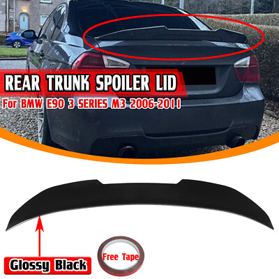 #ad FOR BMW E90 3 SERIES M3 2006 2011 SEDAN PSM STYLE GLOSS BLACK TRUNK SPOILER WING