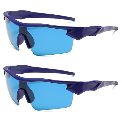 #ad 2PK Men Sport Sunglasses Polarized for Outdoor Fishing Golf Biking UV Protection