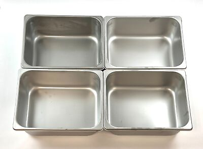 #ad Smalls 2220249 Stainless Half Size Steam Pan 10 x 10 in See Details Set of 4