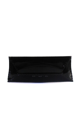 #ad VBH Womens Medium Flap Patent Leather Envelope Clutch Handbag Black