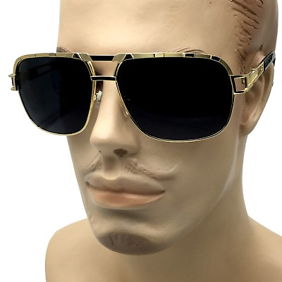 #ad Men#x27;s Classic Sunglasses Metal Driving Glasses Outdoor Sports Hip Hop Rapper 62 $10.99