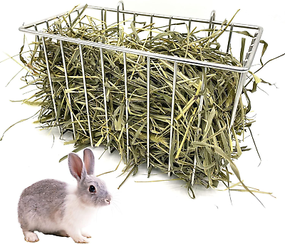 #ad RMNHPTK Rabbit Hay Feeder Stainless Steel Rabbit Hay Rack for Cage Pet Hay Disp