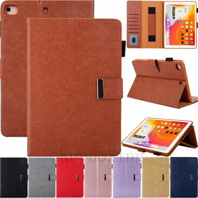 #ad Magnetic Smart Leather Wallet Stand Case Cover For iPad 7th 6th 5th Gen Mini Air