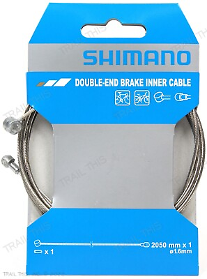 #ad Shimano Double End Brake Cable for Road or MTB Bike Universal 2050mm x 1.6mm