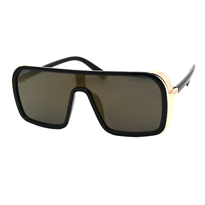 #ad Mens Fashion Sunglasses Side Cover Square Flat Top Designer Shades UV 400