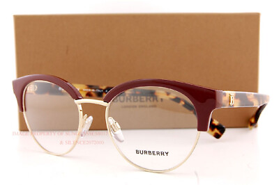 #ad Brand New BURBERRY Eyeglass Frames BE 2316 3869 Bordeaux Gold Women Size 51mm