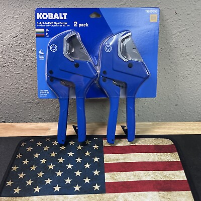 #ad 2 New KOBALT 1 1 4 inch PVC Pipe Pex Poly PE Tubing Hose Ratchet Cutter 2 Pack