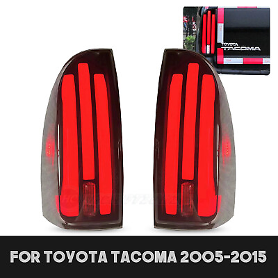 #ad HC Motion LED Tail Lights For Toyota Tacoma 2005 2015 Smoke Rear Lamps Animation