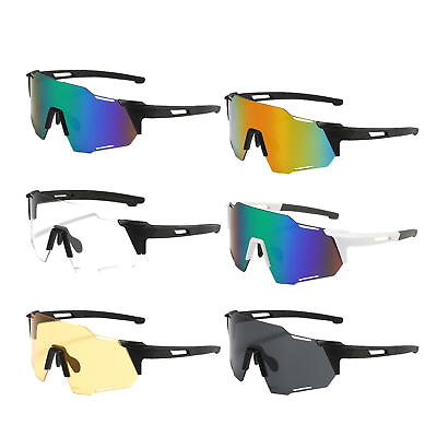 #ad Polarized Sports Sunglasses Outdoor Windproof Dustproof Bike Glasses For MTB