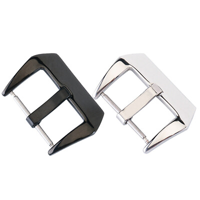 #ad Stainless Steel Watch Buckle Clasp Silver Black 18mm 20mm 22mm 24mm 26mm