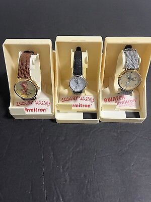 #ad 1 Lot Of 3 Misc Looney Tunes Watches By Armitron
