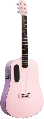 #ad Kellards Lava Music Blue Lava 36quot; Electric Acoustic SmartGuitar Coral Pink