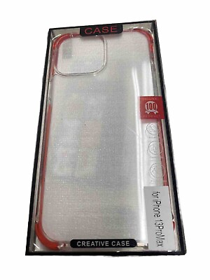 #ad iPhone 13 pro max creative case clear and red Smartphone Slim Protective