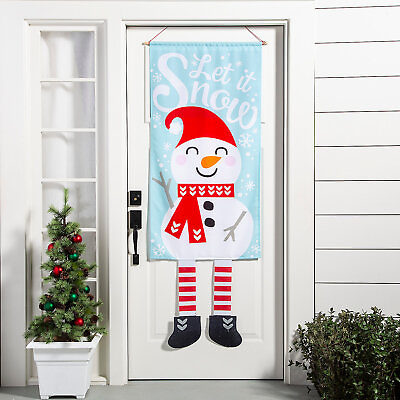 #ad Fun Express Snowman Dangle Leg Door Sign