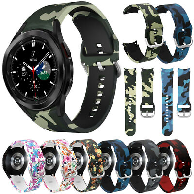 #ad Print Silicone Sport Band Strap For Samsung Galaxy Watch 6 40 44mm Classic 43 47