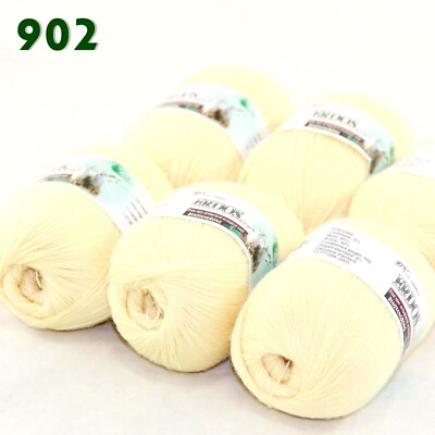#ad Sale 6 Skeinsx50g LACE Soft Acrylic Wool Cashmere hand knitting Crochet Yarn 902