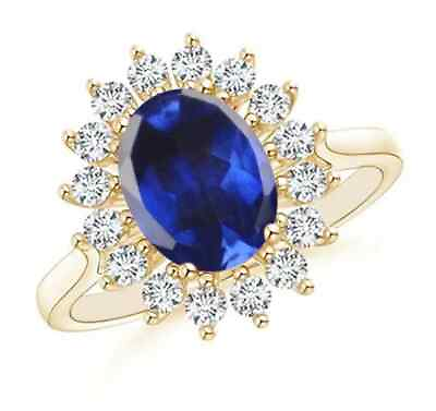 #ad 14KT Gold 1.70Ct 100% Natural Blue Tanzanite IGI Certified Diamond Women#x27;s Ring