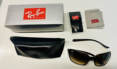 #ad New Women’s Brown Ray Ban Sunglasses w Case amp; Box One Earpiece Needs Repaired