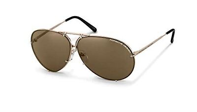 #ad Authentic Porsche Design P 8478 A Light Gold 63mm Sunglasses